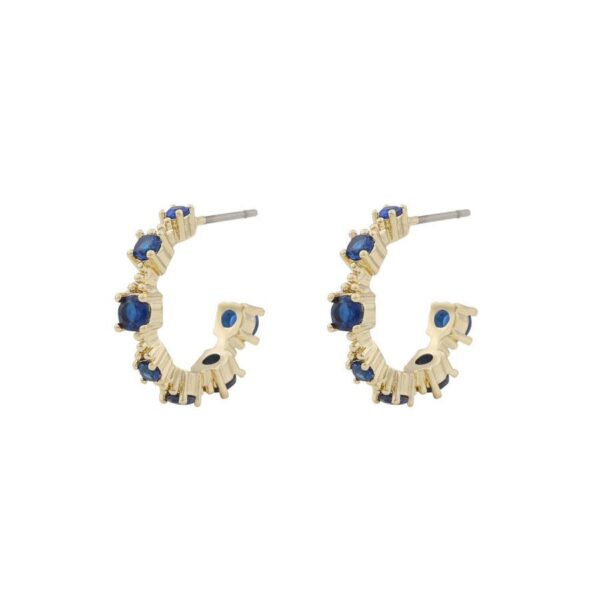 Snö Of Sweden Wiz Oval Earrings Gold/Denim 17mm