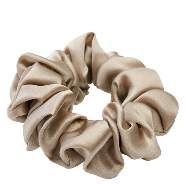 Lenoites Mulberry Silk Scrunchie Antique Gold