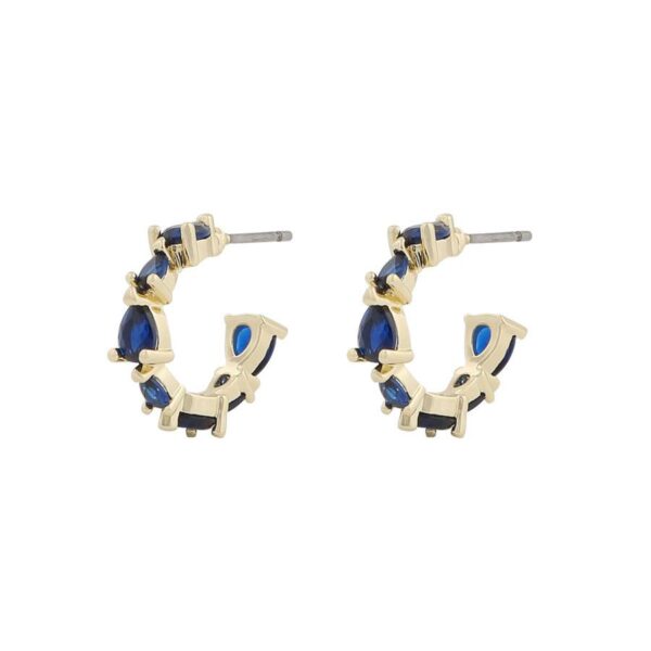 Snö Of Sweden Ashley Small Oval Earring Gold/Denim Onesize