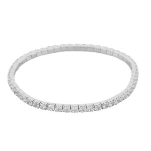 Snö Of Sweden Meadow Elastic Bracelet Silver/Clear M/L