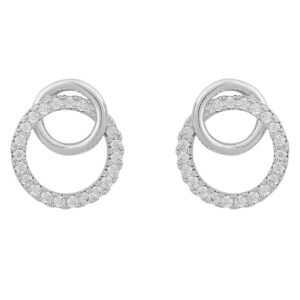 Snö Of Sweden Mona Irregular Earring Silver/Clear