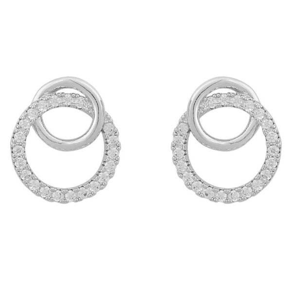 Snö Of Sweden Mona Irregular Earring Silver/Clear