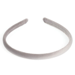 DARK Velvet Hair Band Thin Elephant Grey