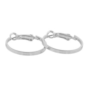 Snö Of Sweden Moe Ring Earring Plain Silver 25mm