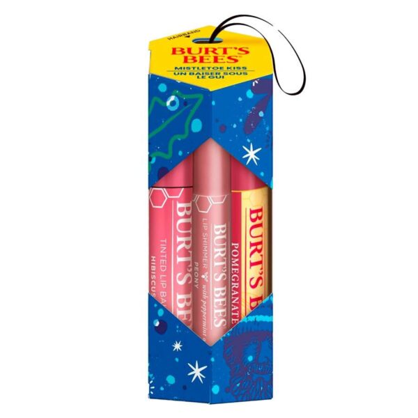 Burt&apos;s Bees Mistletoe Kiss Holiday Gift Set Pink Collection