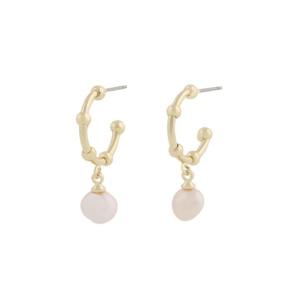 Snö Of Sweden Julie Oval Earring Gold/White