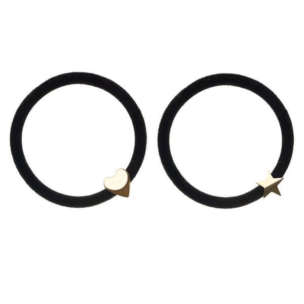 DARK Velvet Hair Tie Black 2pcs