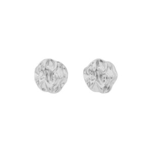 Snö Of Sweden Oz Irregular Earrings Plain Silver 12mm