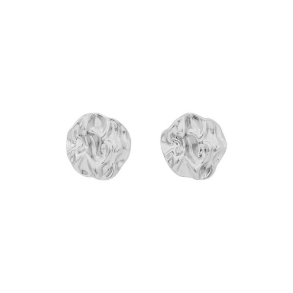 Snö Of Sweden Oz Irregular Earrings Plain Silver 12mm