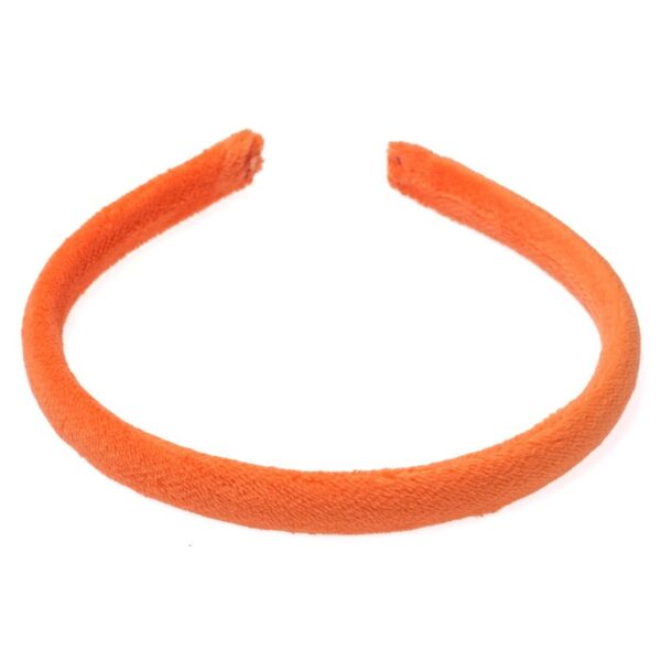 DARK Velvet Hair Band Thin Orange