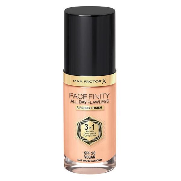 Max Factor Facefinity 3 In 1 Foundation 45 Warm Almond 30ml