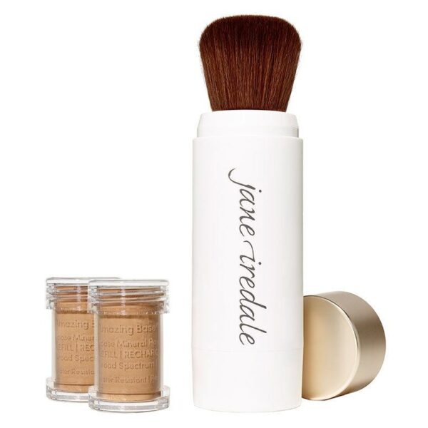 Jane Iredale Amazing Base Refillable Brush Caramel 2x Refills