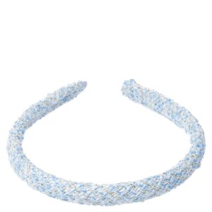 DARK Tweed Hair Band Thin Light Blue