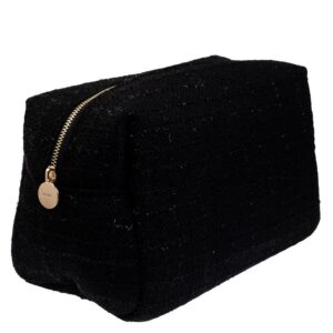 DARK Tweed Make-Up Pouch Large Black