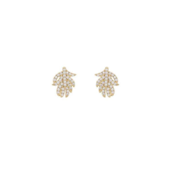 Snö Of Sweden North Earrings Gold/Clear 10mm