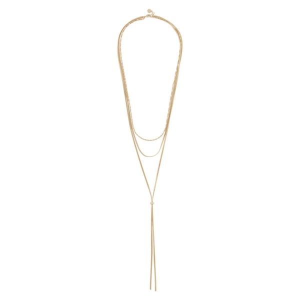 Snö Of Sweden Serena Layer Necklace Plain Gold