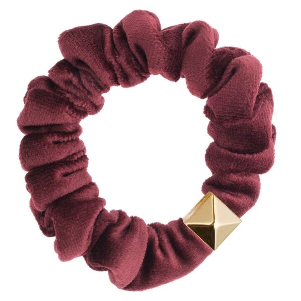 DARK Velvet Mini Scrunchie Maroon