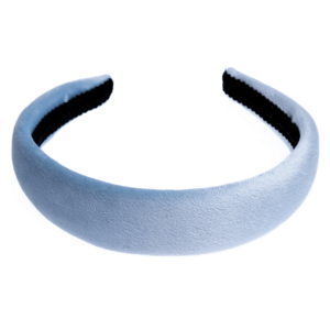 DARK Velvet Hair Band Broad Light Blue