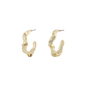 Snö Of Sweden Malibu Oval Earring Plain Gold