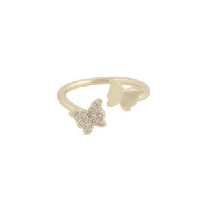 Snö Of Sweden Vega Small Ring Gold/Clear S