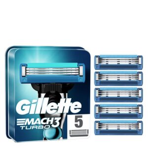 Gillette Mach3 Turbo Men’s Razor Blade Refills 5pcs