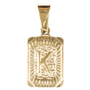 DARK Letter Charm Square - K