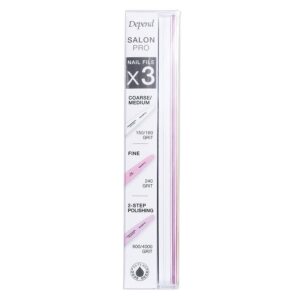 Depend Salon Pro Nail File x3 3pcs