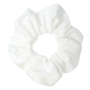 DARK Velvet Scrunchie White