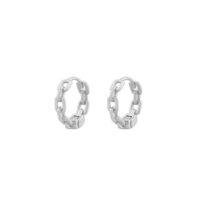 Snö Of Sweden Dublin Small Chain Ring Earring Plain Silver 14