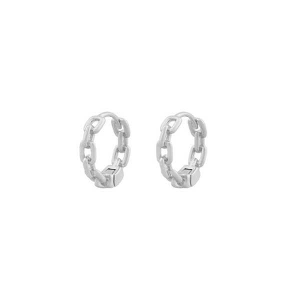 Snö Of Sweden Dublin Small Chain Ring Earring Plain Silver 14