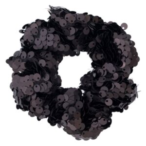 DARK Sequin Scrunchie Black