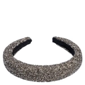 DARK Crystal Hair Band Broad Charcoal