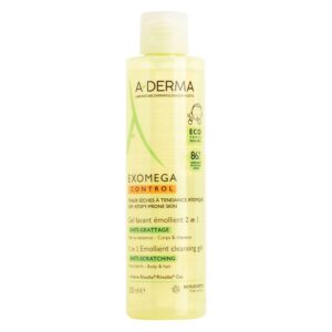 A-Derma Exomega Control 2-In-1 Emollient Cleansing Gel 200ml