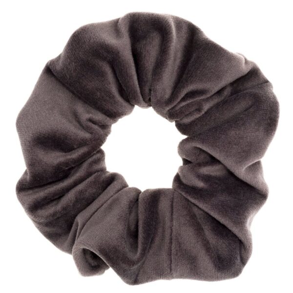 DARK Velvet Scrunchie Grey