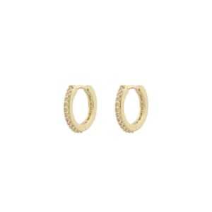 Snö Of Sweden Essence Ring Earring Gold/Champagne Onesize 15mm