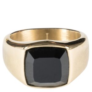 DARK Signet Ring Mini Gold With Black Onyx Size 3