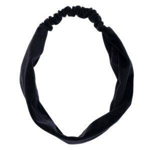 DARK Velvet Headband Black