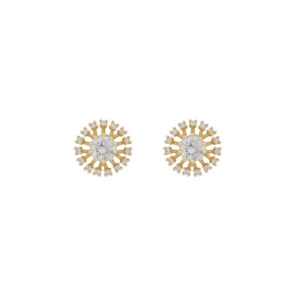 Snö Of Sweden Wiz small Earrings Gold/Clear 11mm