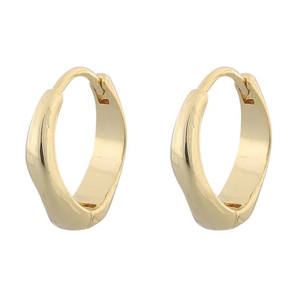 Snö Of Sweden Blanche Oval Earring Plain Gold 16