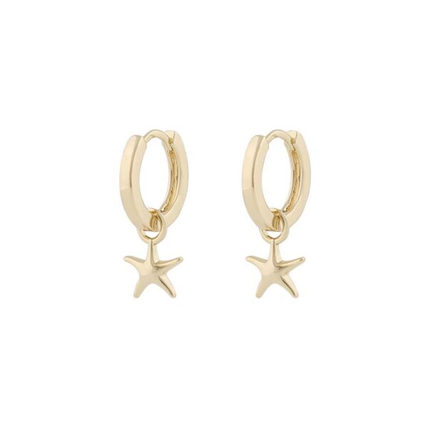 Snö Of Sweden Field Seastar Ring Earring Plain Gold