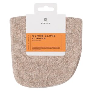 Loelle Organic Skincare Scrub Glove Hemp Fiber Linen Copper