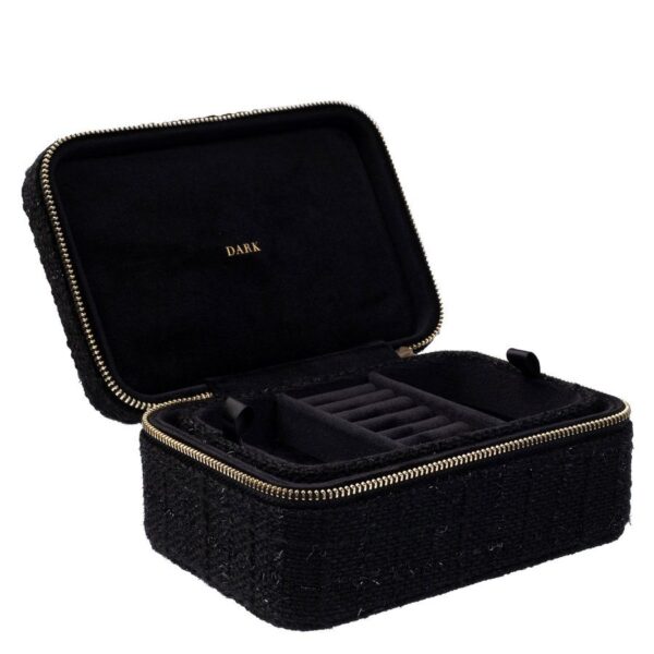 DARK Tweed Jewellery Box Black