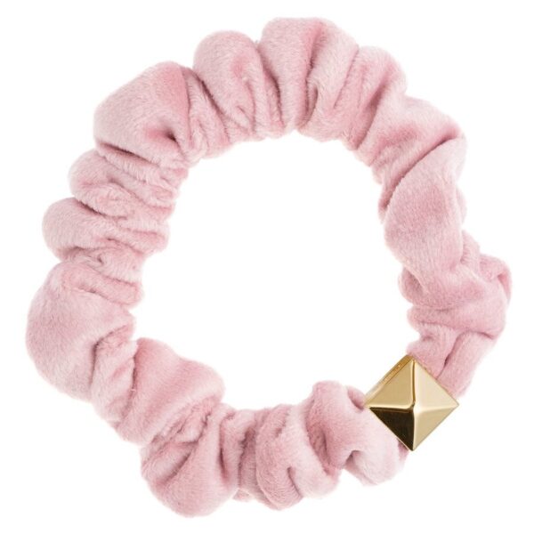 DARK Velvet Mini Scrunchie Light Rose