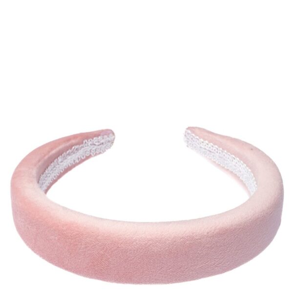 DARK Velvet Hair Band Broad Light Rose