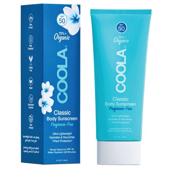 COOLA Classic Body Organic Lotion SPF50 Fragrance-Free 148ml