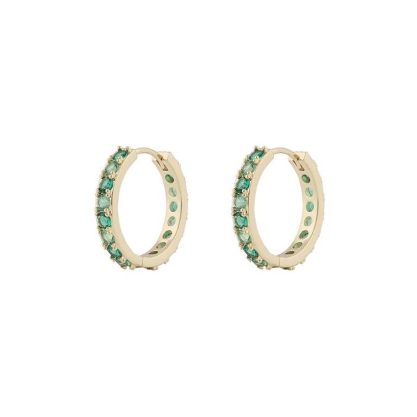 Snö Of Sweden Ellie Stone Ring Earring Gold/Mix Green