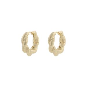 Snö Of Sweden Serena Twisted Round Earring Plain Gold 17mm