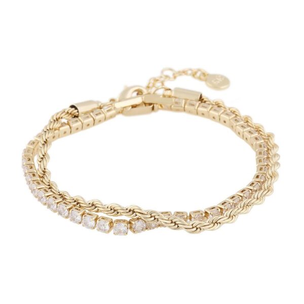 Snö Of Sweden Lydia Double Bracelet Gold/Clear Onesize