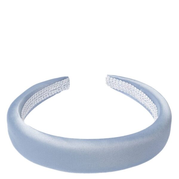 DARK Satin Hair Band Broad Light Blue