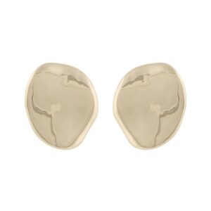 Snö Of Sweden Malibu Big Coin Earring Plain Gold